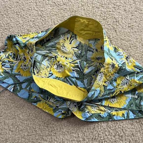 Patagonia Womens Pataloha Board Shorts Yellow Floral Print Size 6 - Picture 3 of 8